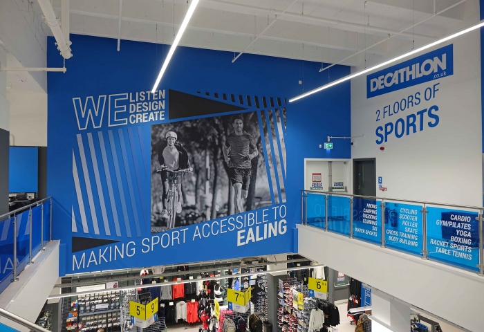 Library conversion and interior shop fit-out for Decathlon - Ealing Broadway, London
